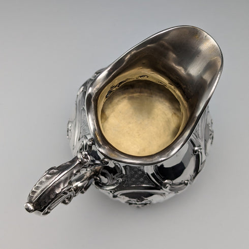 1848 British Antique Sterling Silver Cream Jug 312g Robert Hennell III